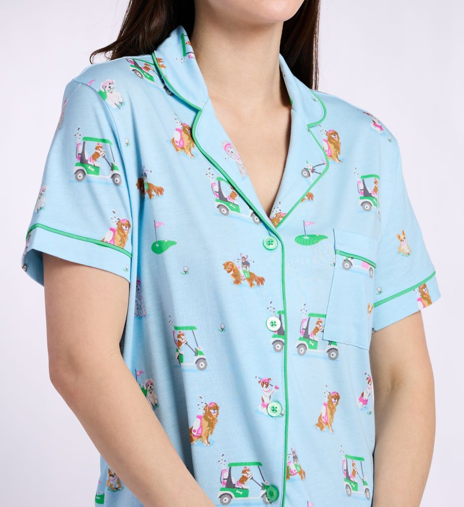 PJ Salvage Whimsy Golf Dogs Short Sleeve PJ Set R7WHST4 - Image 3