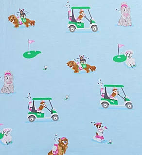 Whimsy Golf Dogs Short Sleeve PJ Set