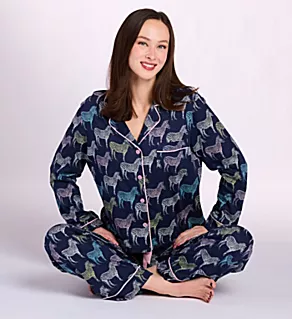 Whimsy Zebra PJ Set Deep Sea L