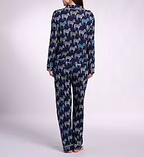 Whimsy Zebra PJ Set Deep Sea M