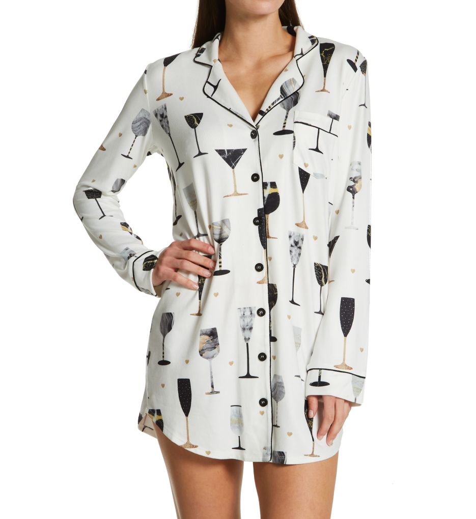 Wine Celebration Butter Jersey Sleepshirt-gs