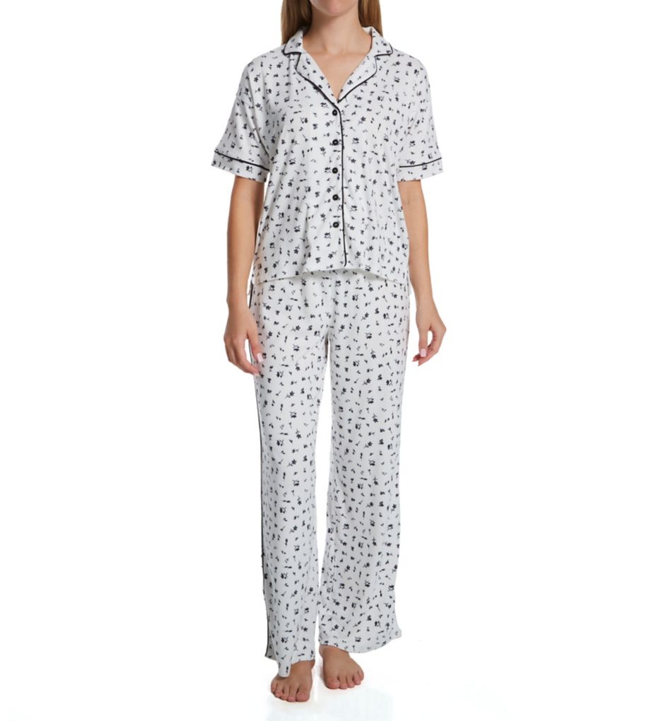 Pointelle Pajamas - Light gray - Ladies