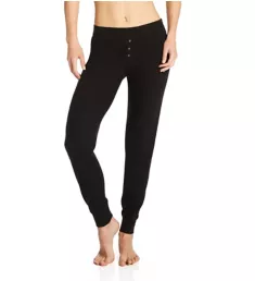 Textured Essentials Rib Peachy Sleep Pant Black XL