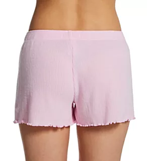 Textured Essentials RIb Peachy Short Pastel Pink XL