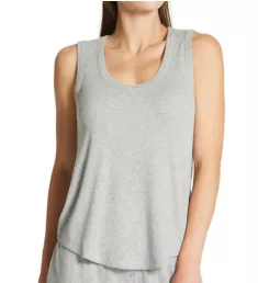 Textured Essentials Rib Peachy Tank Top Heather Grey S