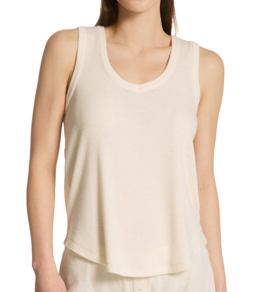 Textured Essentials Rib Peachy Tank Top