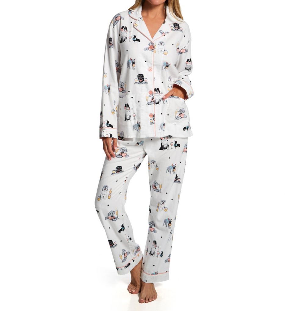 GLOBAL Women's 100% Cotton Pajama Set|Long-Sleeved with Pants PJs |Button  Down Front Top&Drawstring Waist Bottom Nightwear