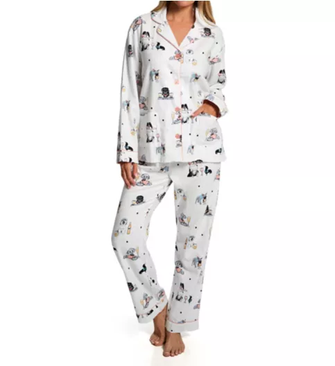 PJ Salvage Pour it Forward Cotton Flannel 3-Piece PJ Set RKFLPJ