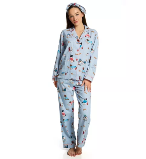 PJ Salvage Sunshine & Coffee Cotton Flannel PJ Set RKFLPJC