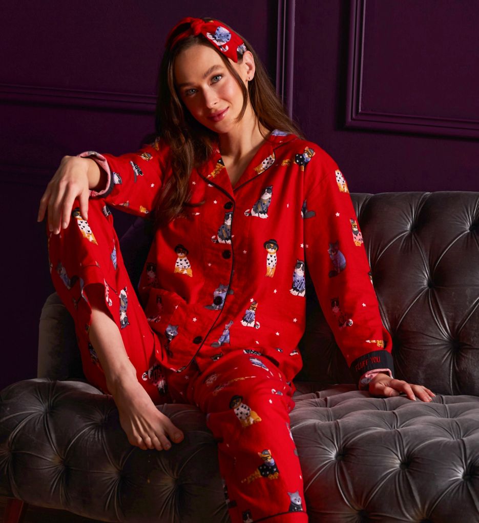 MeMoi Collection Women's Christmas Cat Pajama Set