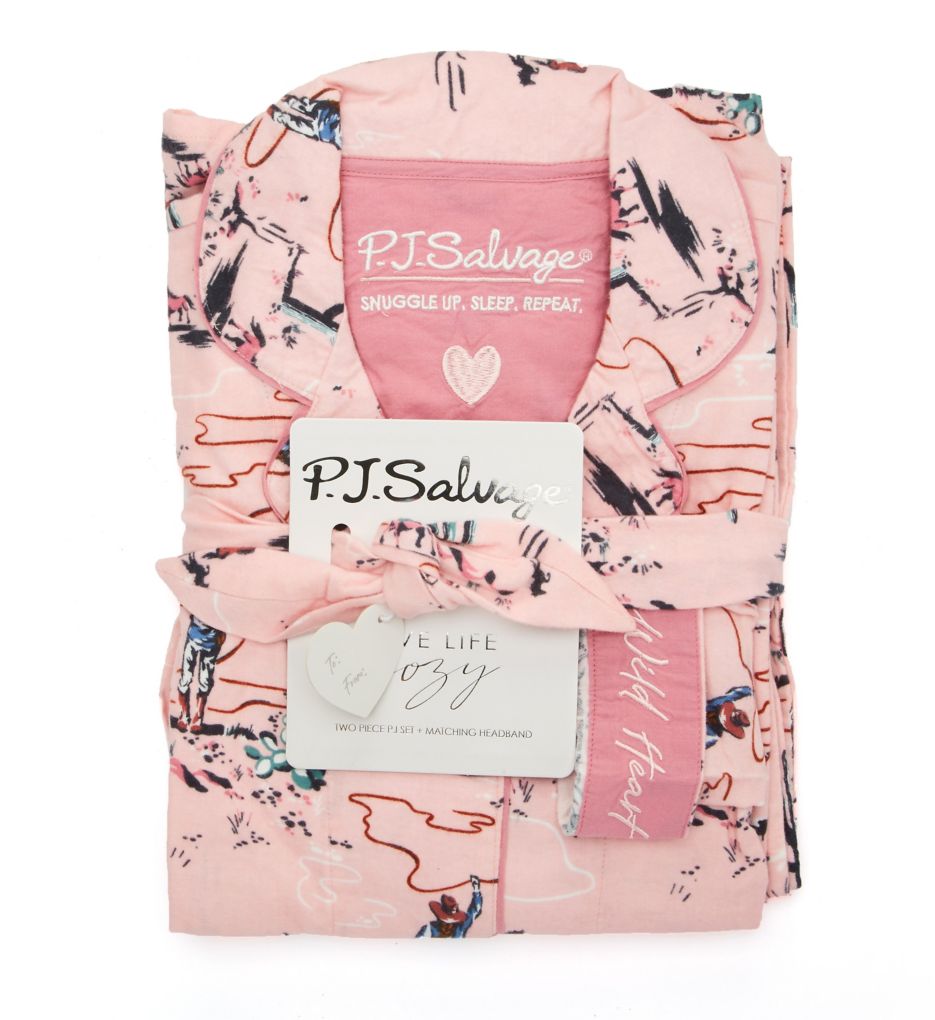 Wild Heart Cotton Flannel PJ Set-cs1