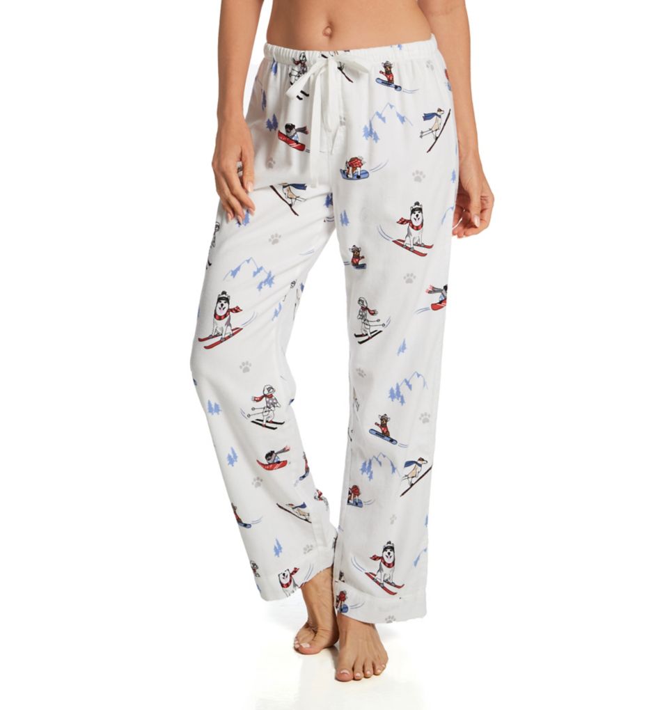 Women's Pajama Pants Cute Polar Bear Snow Grey Women Pjs Bottoms Wide Leg  Lounge Palazzo Yoga Drawstring Pants XL