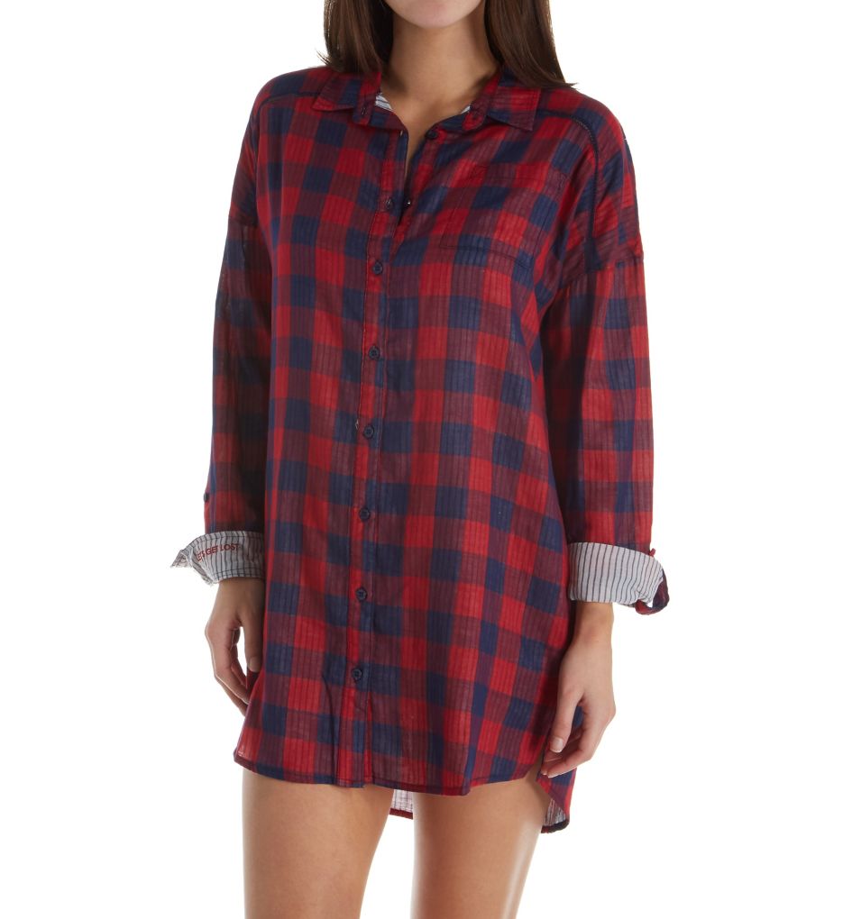 Winter Escape Buffalo Check Sleepshirt-fs