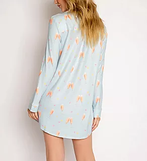 You had me at Rose Jersey Sleepshirt Powder Blue L