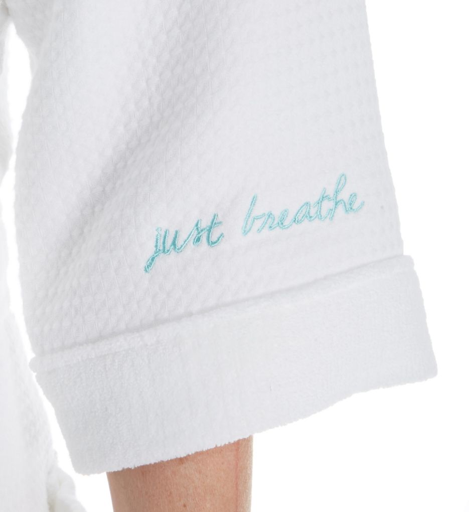 Spa Day Just Breath Double Face Velour Waffle Robe-cs1