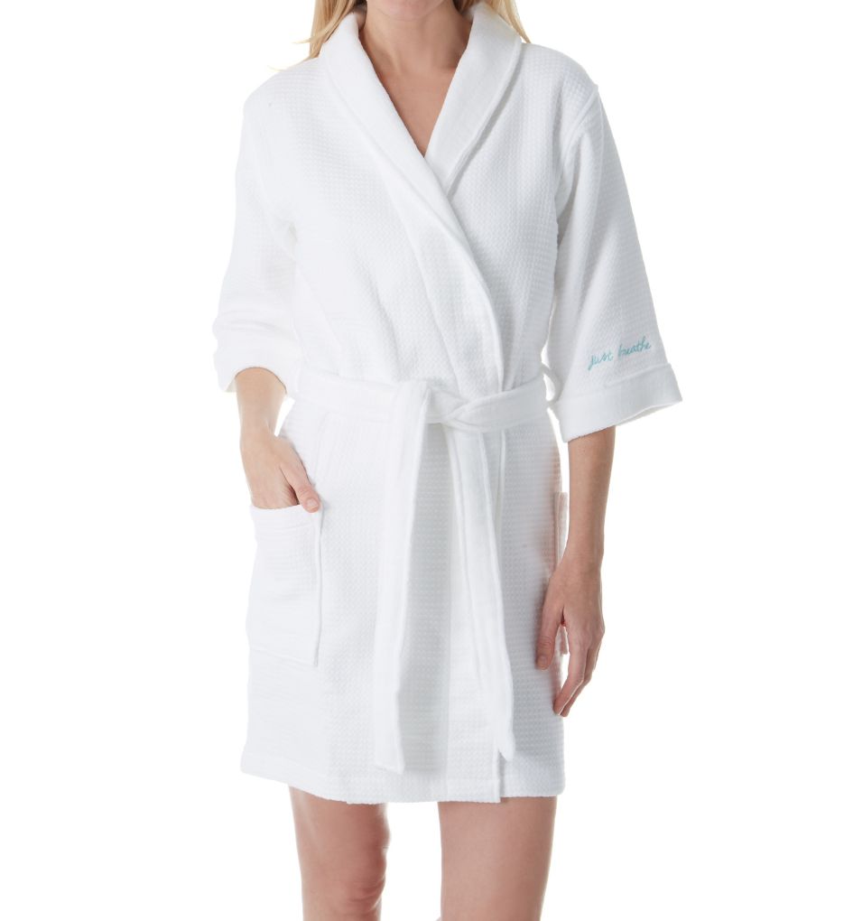 Spa Day Just Breath Double Face Velour Waffle Robe-fs