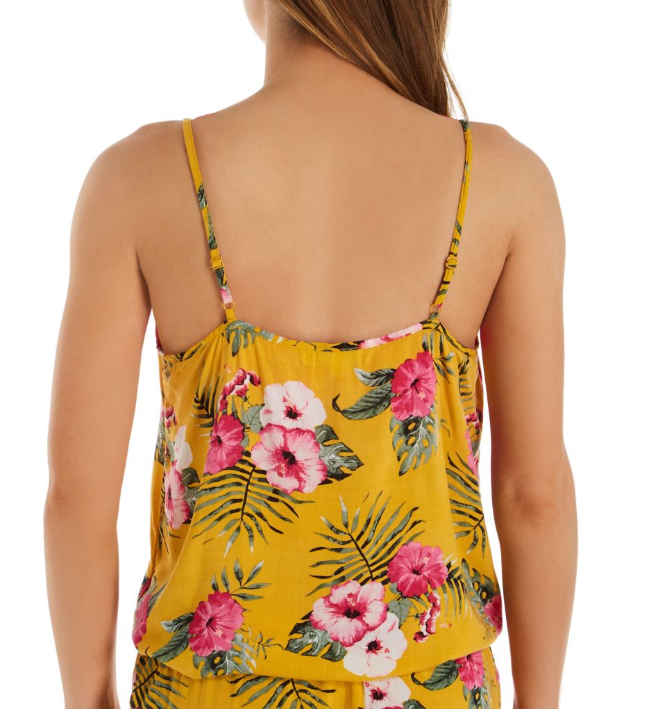 PJ Salvage Tahitian Tropics Button Front Camisole Gold L  - Image 2