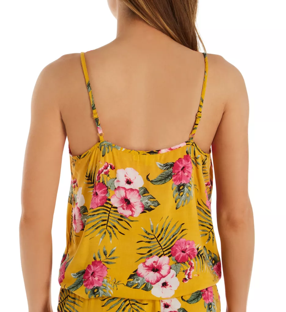 Tahitian Tropics Button Front Camisole Gold S