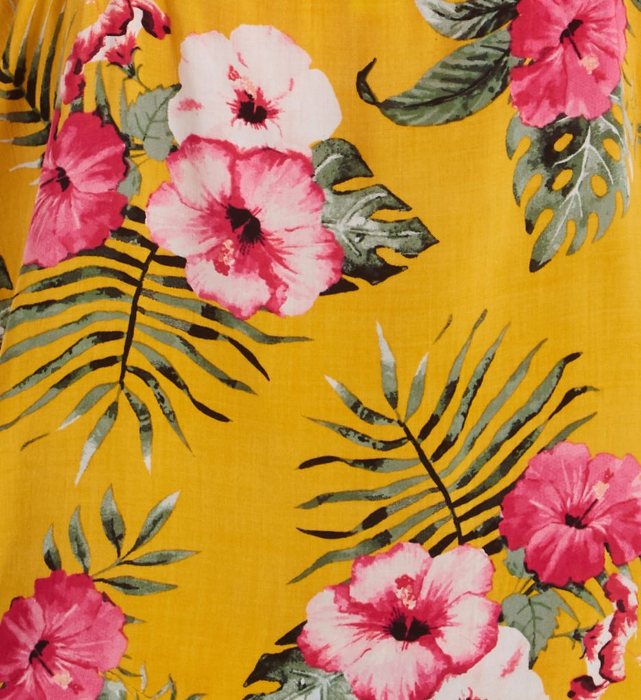 PJ Salvage Tahitian Tropics Button Front Camisole Gold L  - Image 3