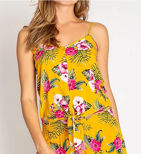 PJ Salvage Tahitian Tropics Button Front Camisole ROTTC