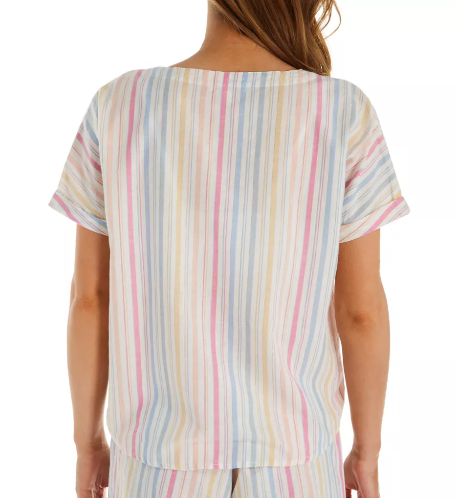 Washed Ashore Striped Button Front Top