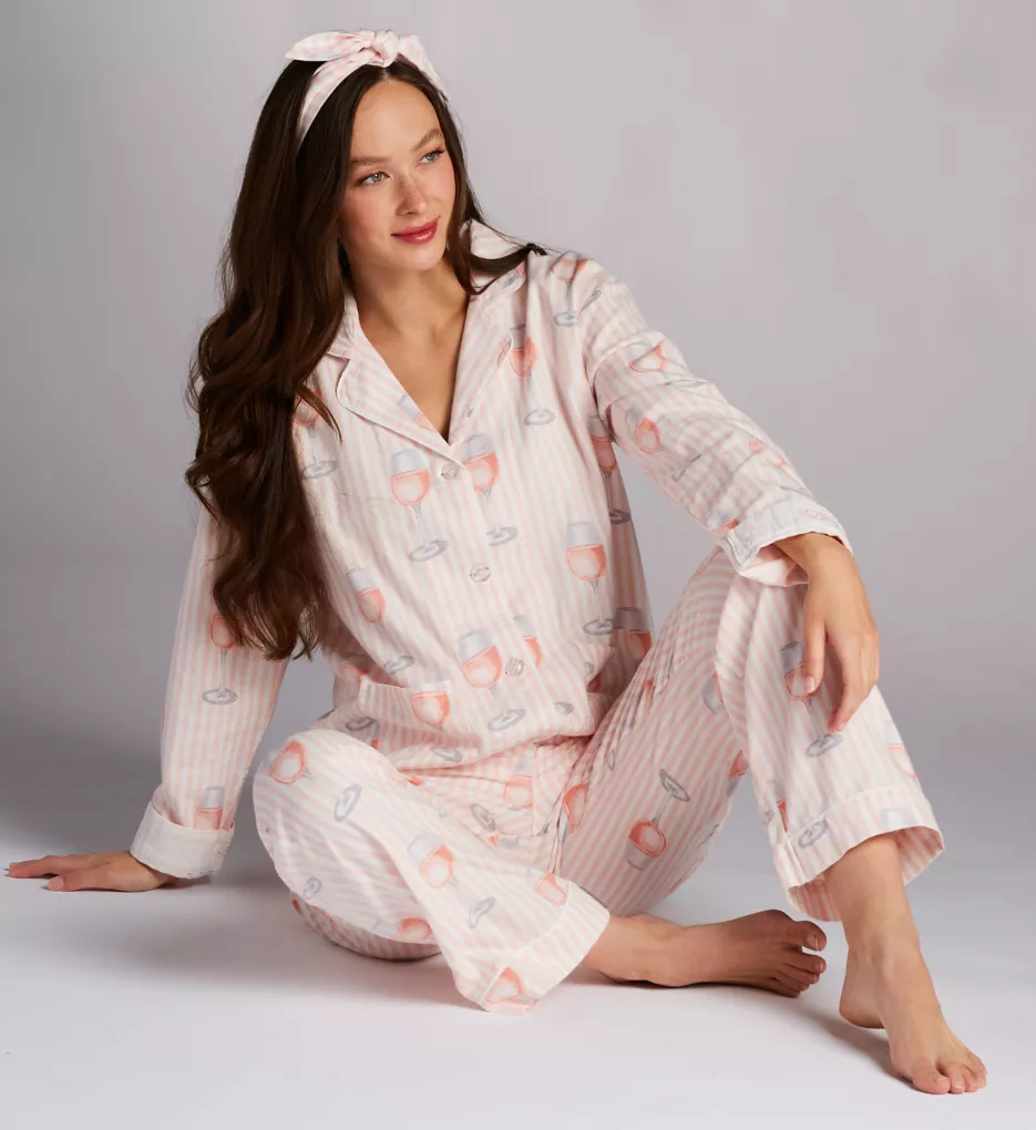 Rose All Day 3PC Flannel PJ Set