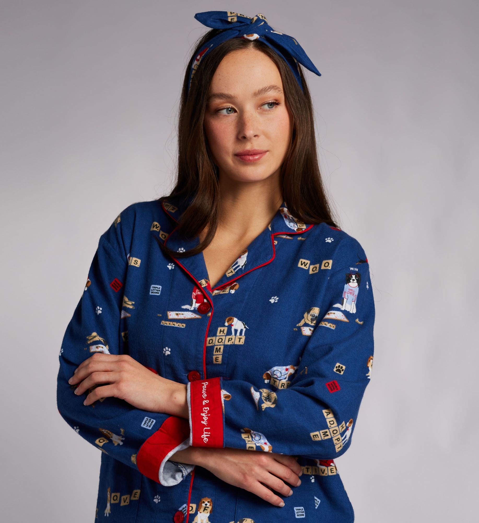 PJ Salvage Paws & Enjoy Life 3PC Flannel PJ Set RPLOPJP - Image 4