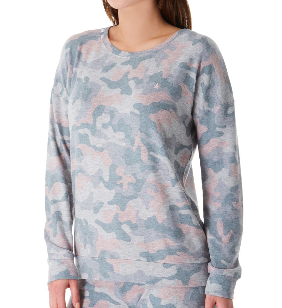 Weekend Love Peachy Camo Long Sleeve Top