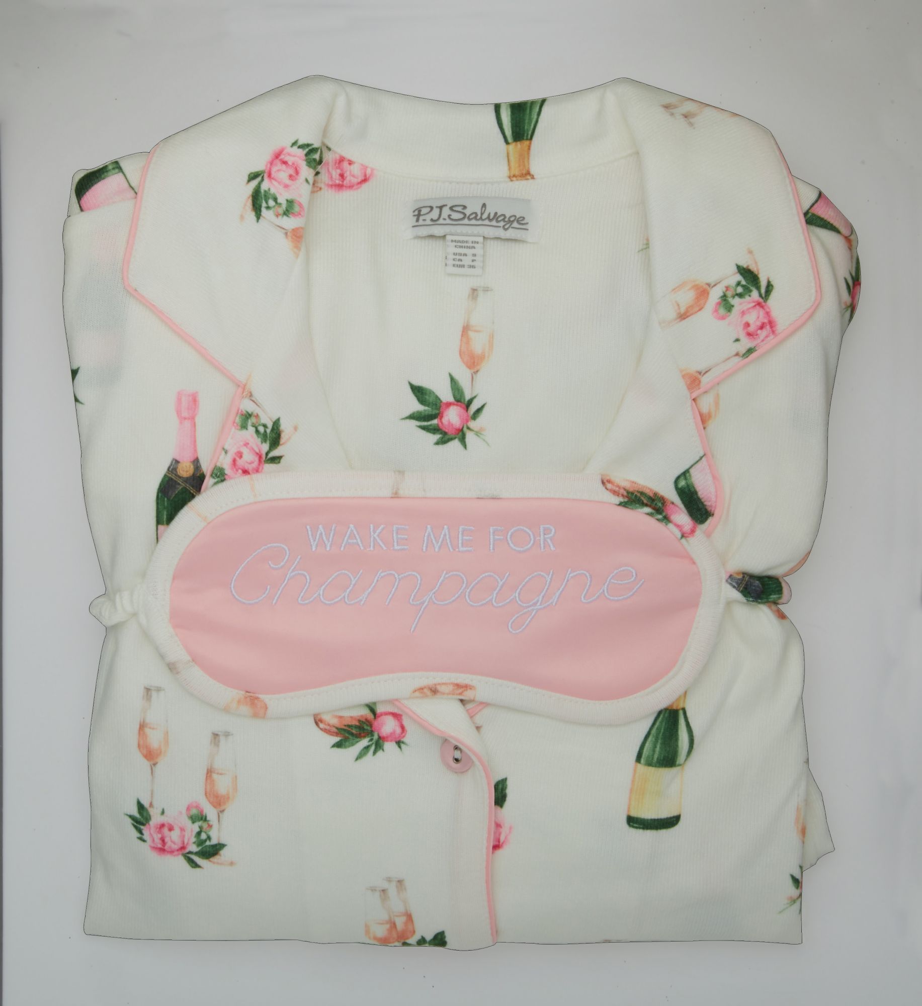 PJ Salvage Wake Me For Champagne Butter Jersey PJ Set RRBOPJ - Image 5