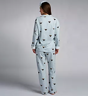 Espresso Yourself Twill PJ Set Bluestone L