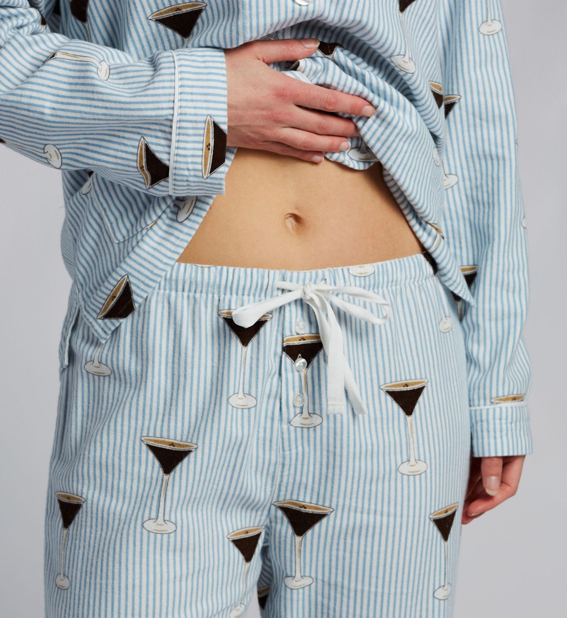 PJ Salvage Espresso Yourself Twill PJ Set RRHNPJ - Image 4