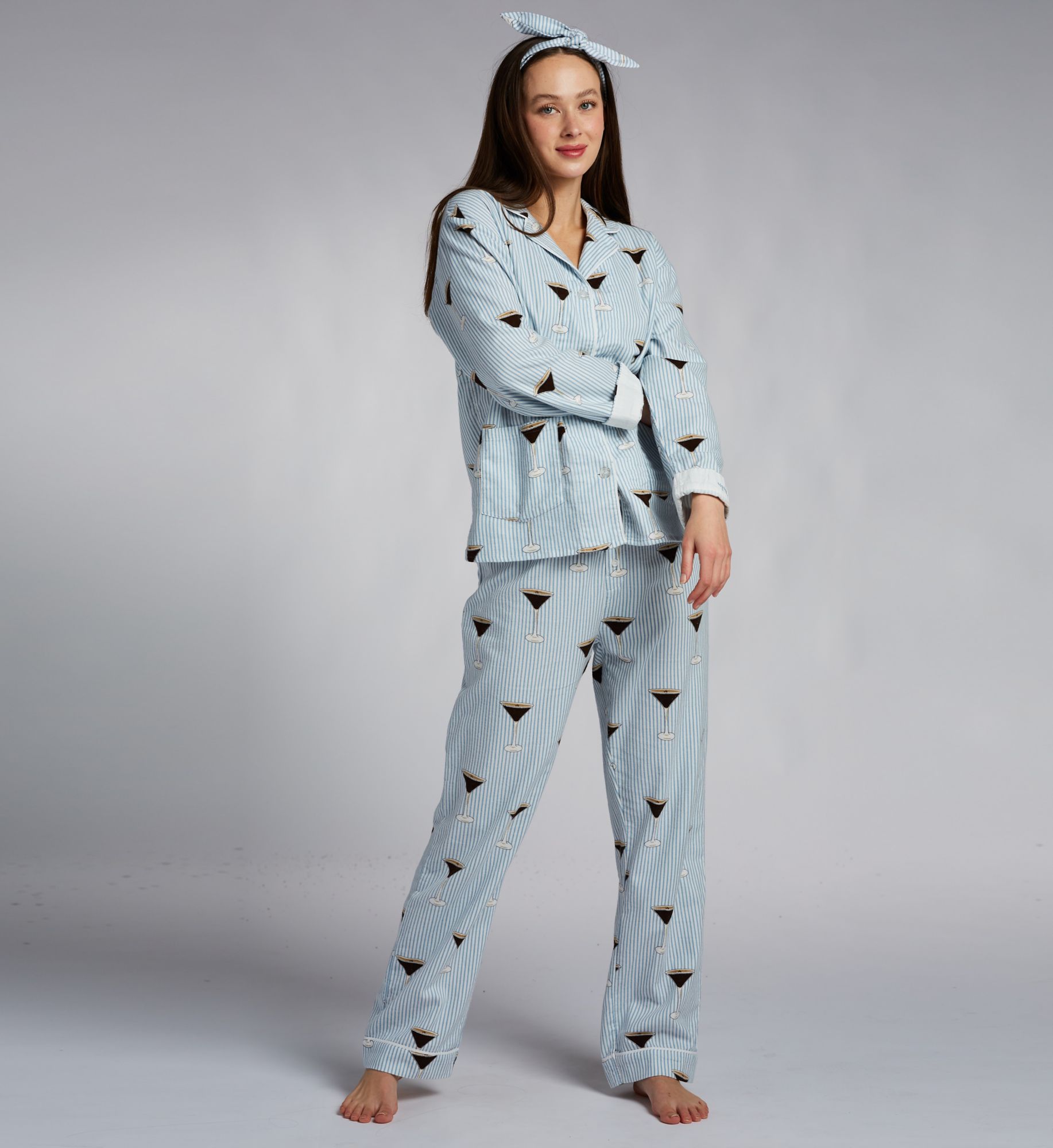 PJ Salvage Espresso Yourself Twill PJ Set RRHNPJ - Image 1