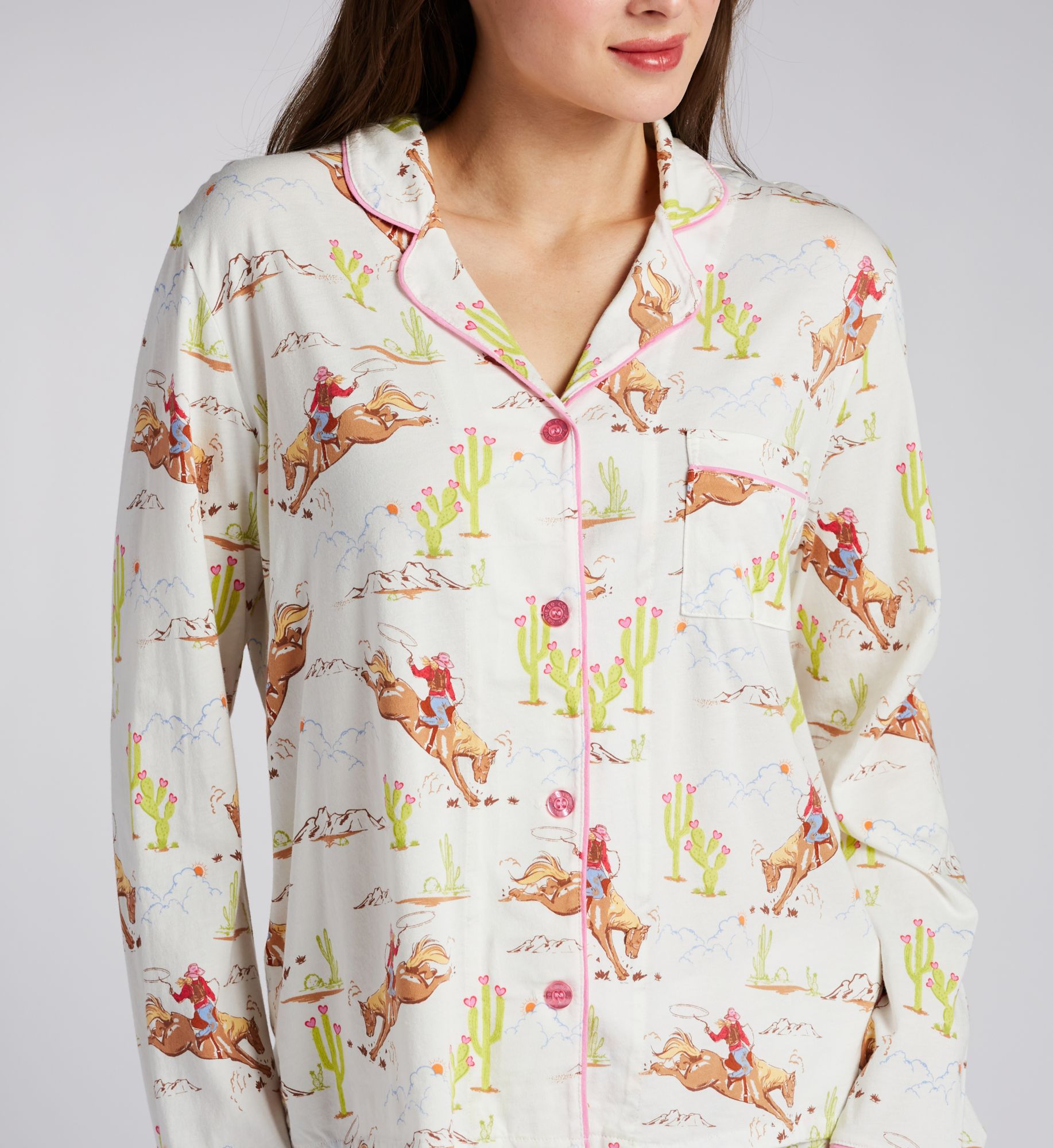 PJ Salvage Cotton Jersey Western PJ Set RSPLST1 - Image 3