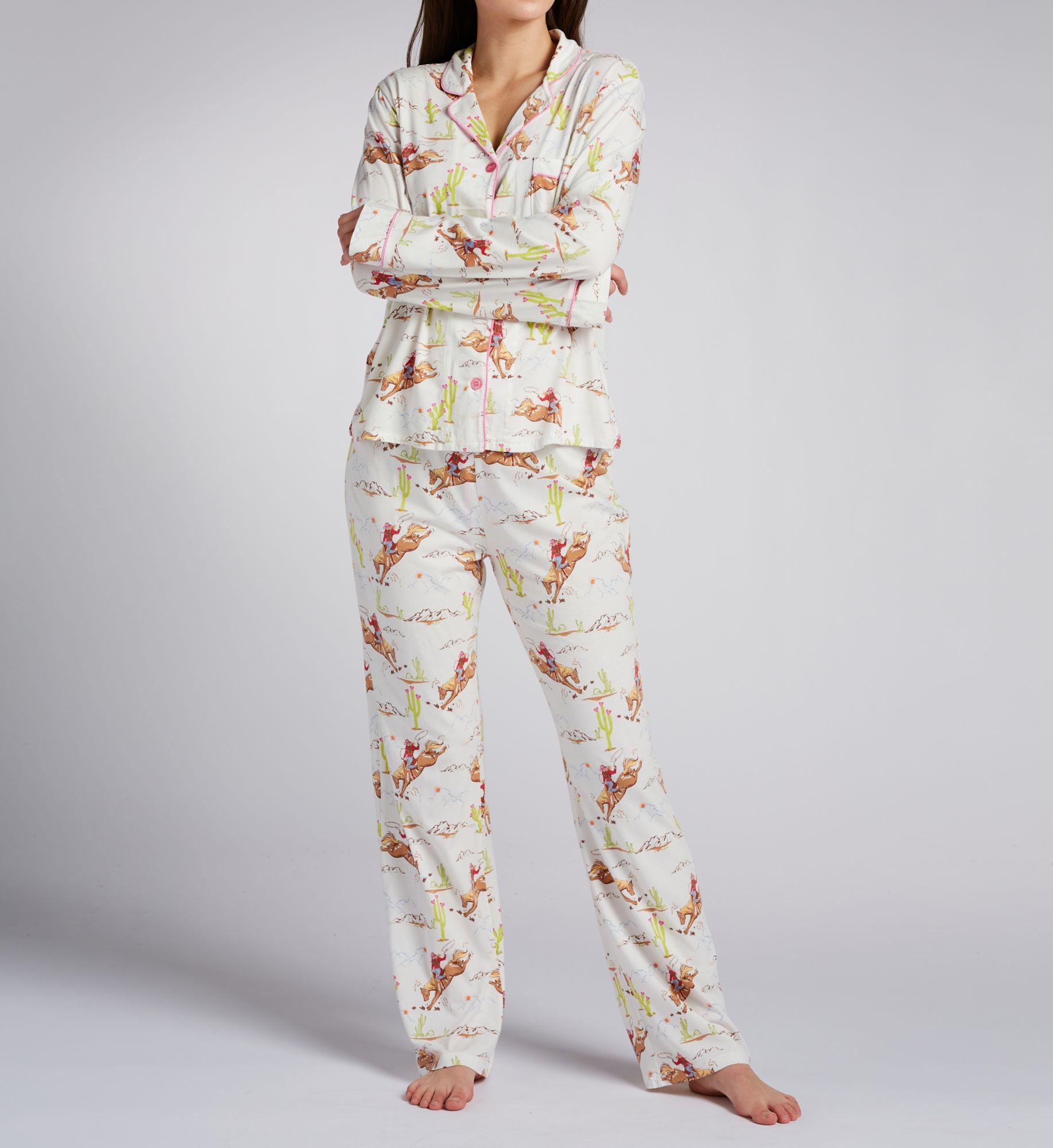 PJ Salvage Cotton Jersey Western PJ Set RSPLST1 - Image 1