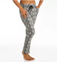 French Terry Snake Print Pant Ivory L