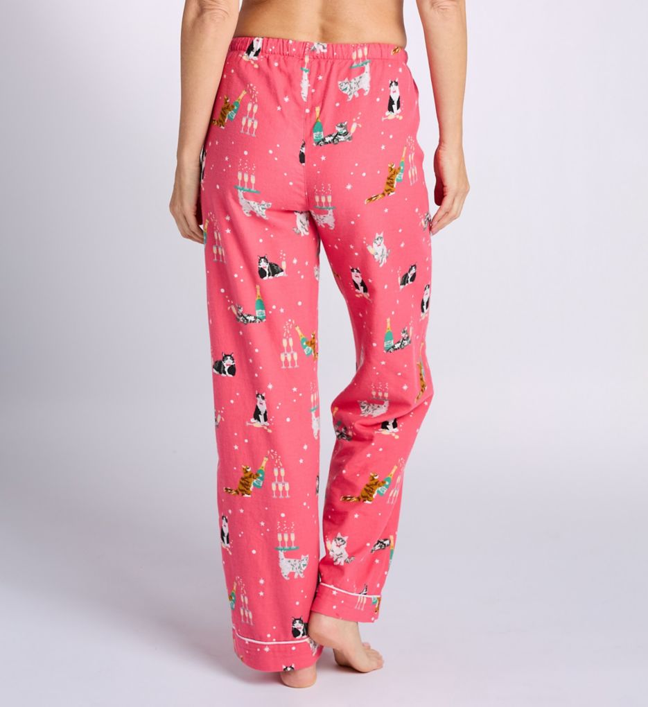 PJ Salvage Let's Get Fizzical Cat Print Flannel Pants RUFLPD - Image 2