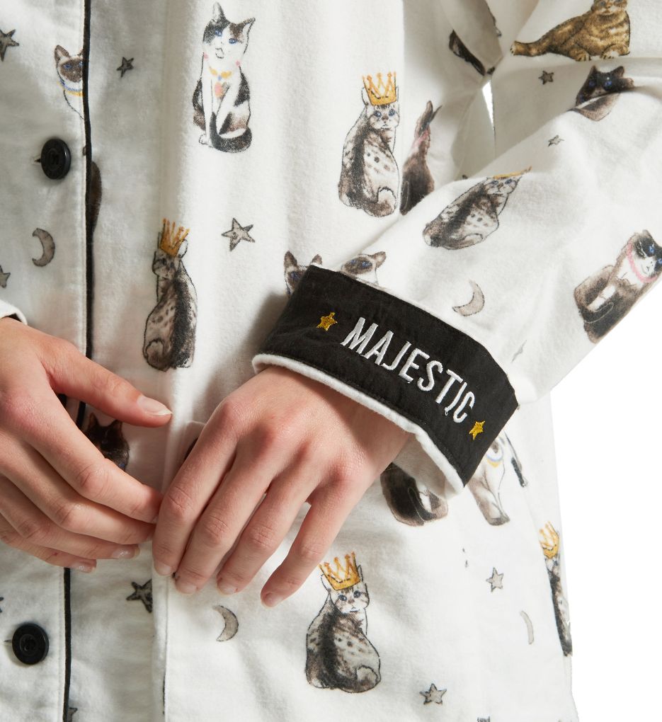 Majestic Cats Flannel PJ Set-cs1