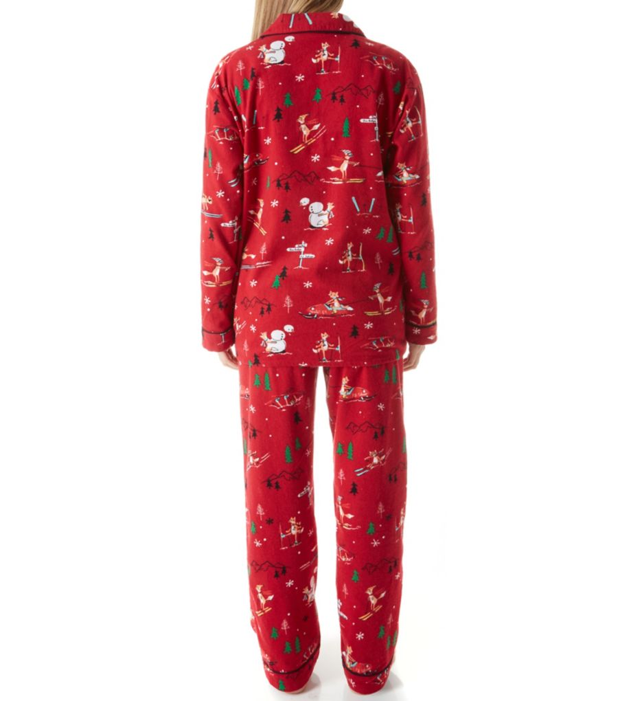 Fantastic Flannel Skiing Fox Pajama Set