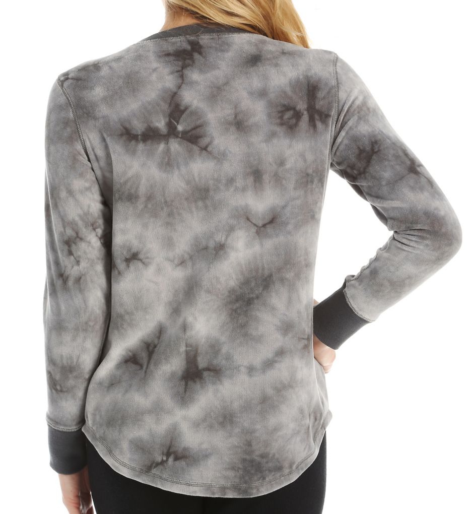 Shades of Grey Velour Long Sleeve Top