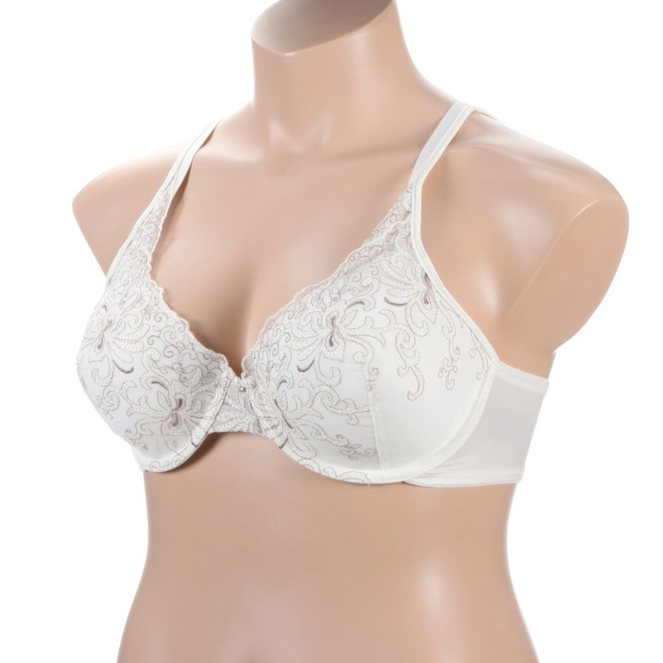 Playtex Love My Curves Side-Smoothing Embroidered Underwire Bra