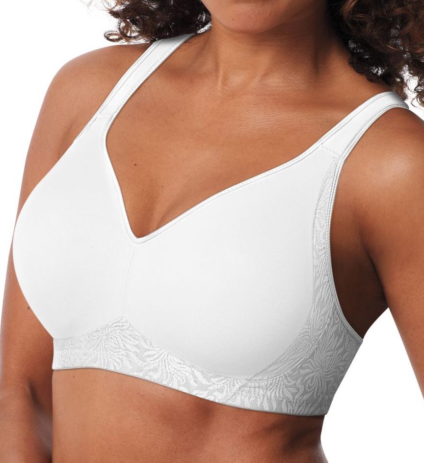 18 Hour Seamless Smoothing Wirefree Bra White 46DD