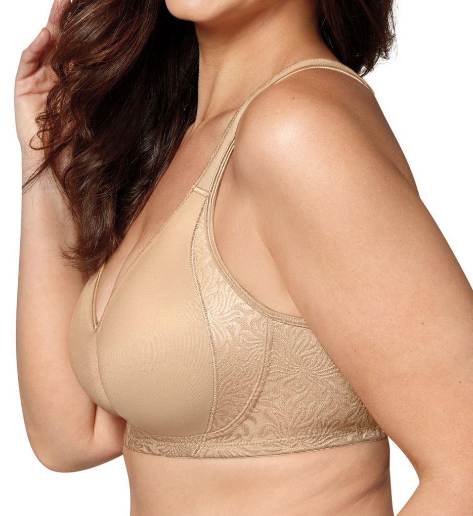 Playtex 18 Hour Silky Soft Smoothing Wireless Bra White 42D Women's 