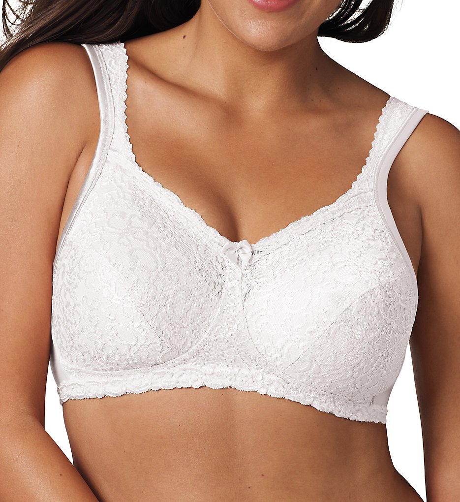 Playtex 4088 18 Hour Airform Comfort Lace Wirefree Bra (White)