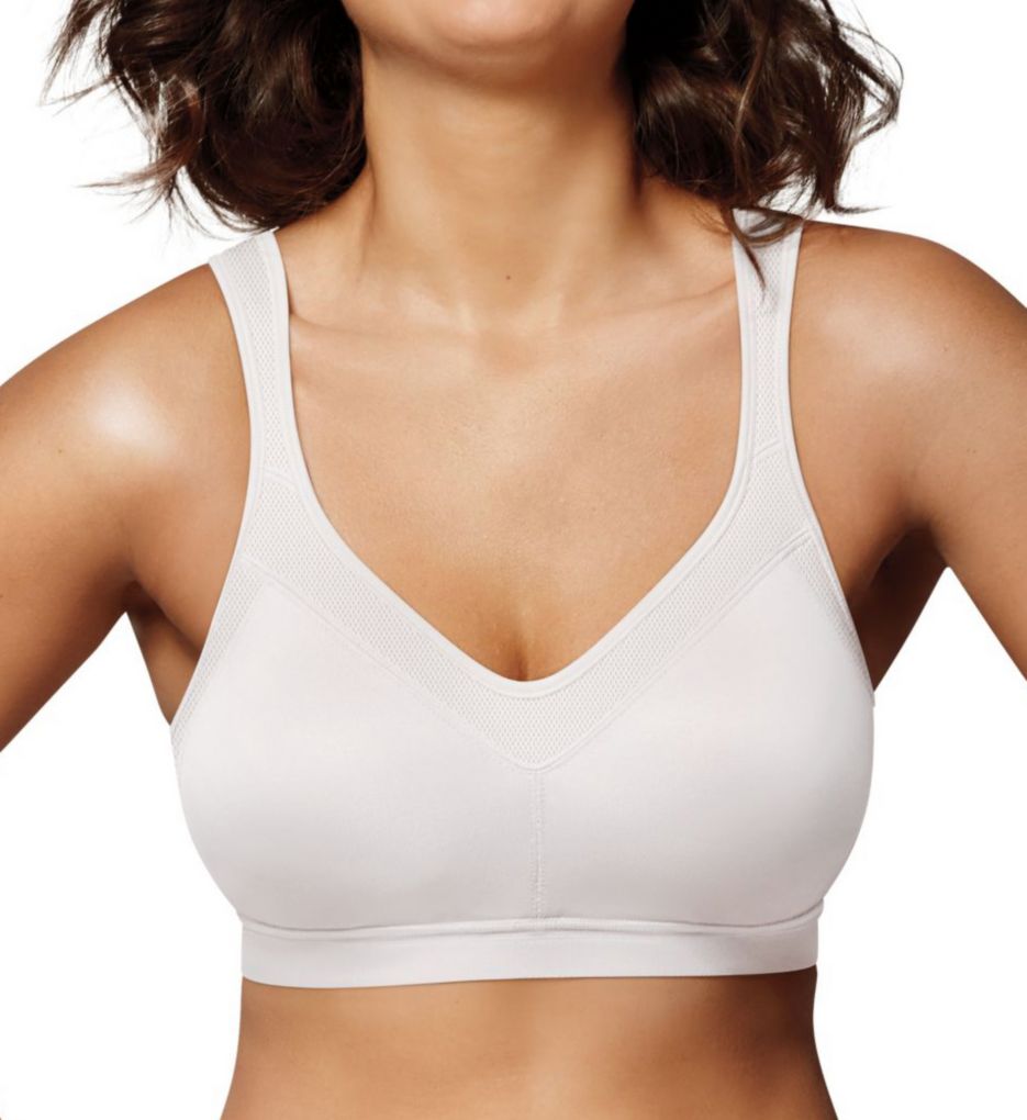 Playtex 18 Hour Supportive Flexible Back Front-Close Wireless Bra White 44D  Women's 