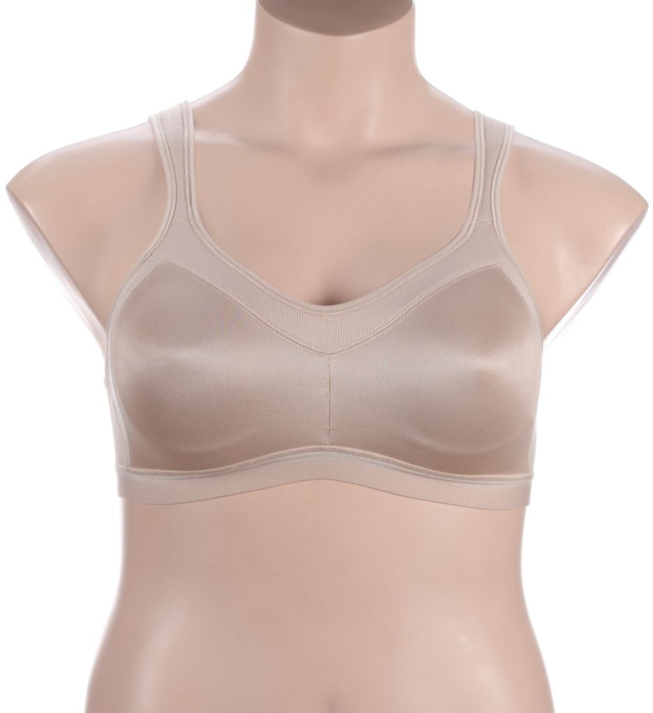 Playtex 18 Hour 4159 Active Breathable Comfort Wirefree Bra Excalibur/Black  44C Women's 