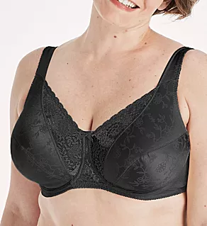 Secrets Full Figure Underwire Bra Rich Black 34C