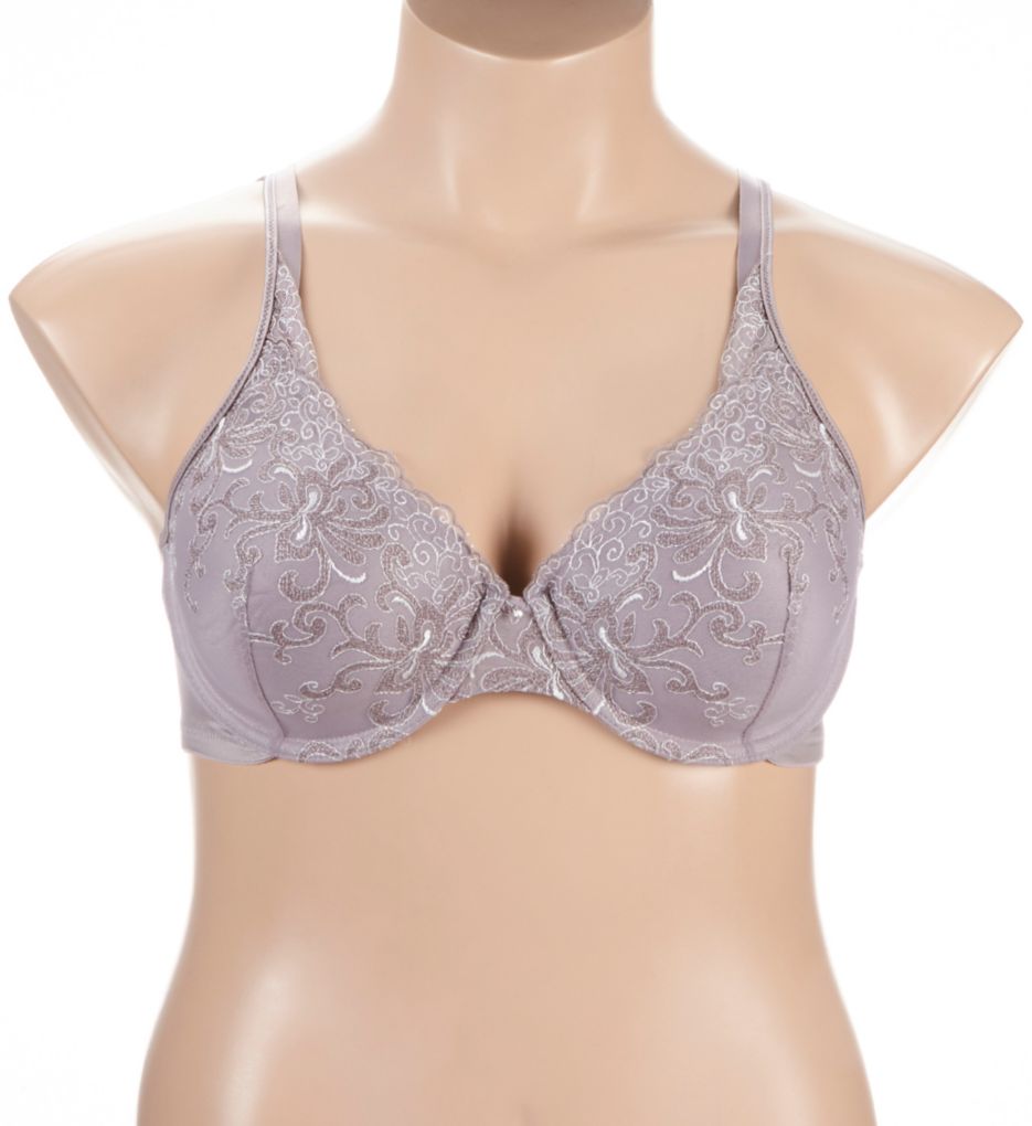 Playtex Secrets Side Smoothing Embroidered Underwire Bra Warm Steel/Pearl 44DDD  - Image 1