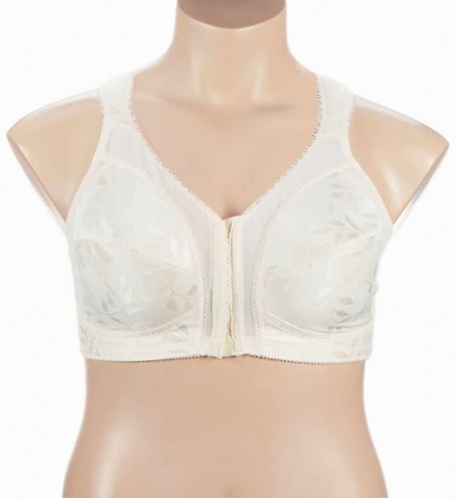 Playtex 18 Hour Front-Close Wirefree Bra Comfort Strap 4695 White