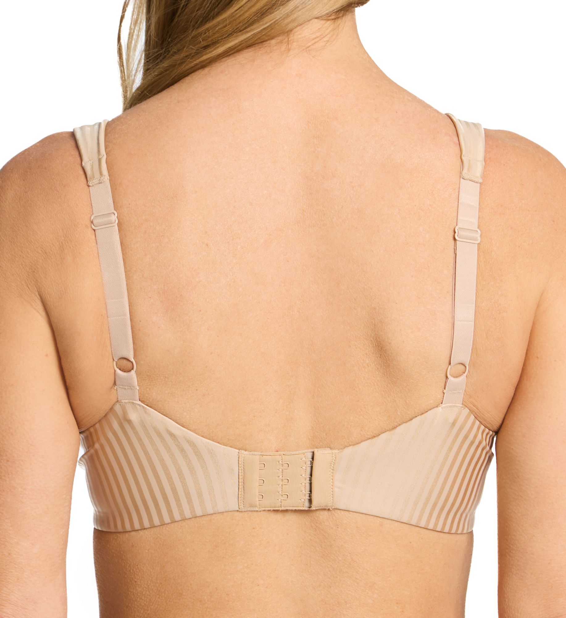 Playtex Secrets Perfectly Smooth Underwire Bra Nude Stripe 40DD  - Image 2