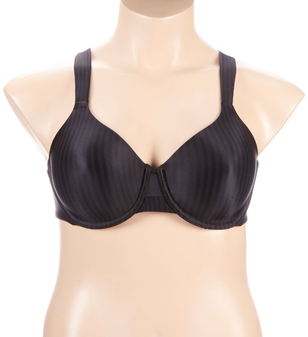 Playtex Secrets Perfectly Smooth Underwire Bra Black Stripe 40DDD  - Image 1